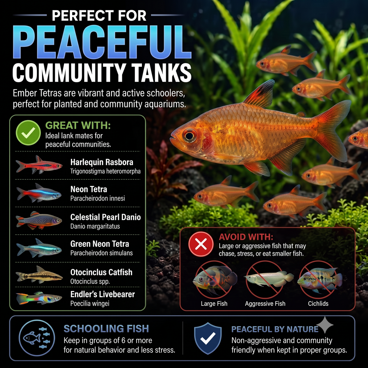 Ember Tetra - Live Freshwater Aquarium Fish