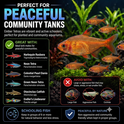 Ember Tetra - Live Freshwater Aquarium Fish